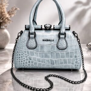 Aurelia Croc Luxe Handbag – Elegant Designer  Purse for Women with Chain